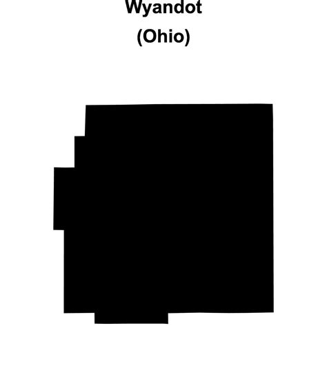 Wyandot County, Ohio blank outline map 46855537 Vector Art at Vecteezy