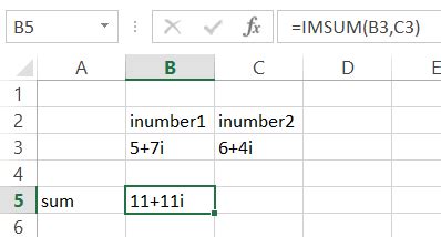 Image result for Display Complex Number Excel