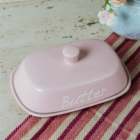 Ceramic Pink Butter Dish Box with Lid – The Decor Mart