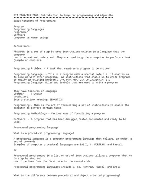 Basic Programming Language Tutorial PDF 的图像结果