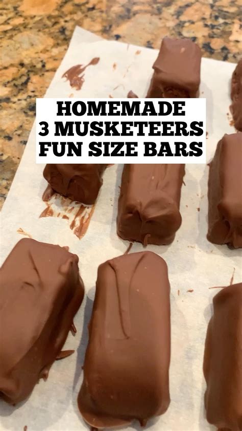 Homemade 3 musketeers fun size bars only 3 ingredients – Artofit