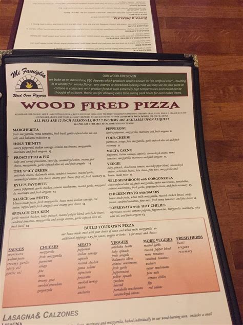 MI FAMIGLIA WOOD OVEN PIZZERIA, Oregon City - Menu, Prices & Restaurant ...
