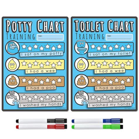 Buy TMS Potty Training Chart and Toilet Reward Chart for Children - Dry ...