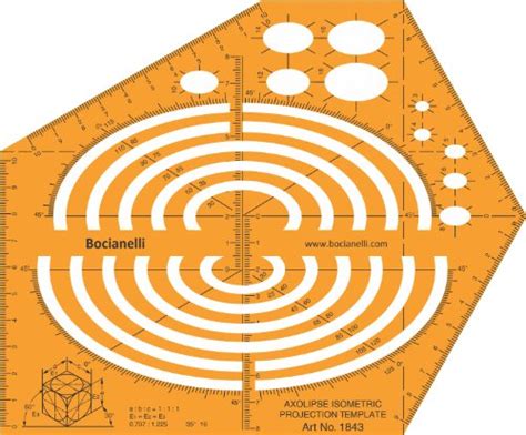 Buy Isometric Ellipse Ellipses Shape Symbols Drawing Drafting Template ...