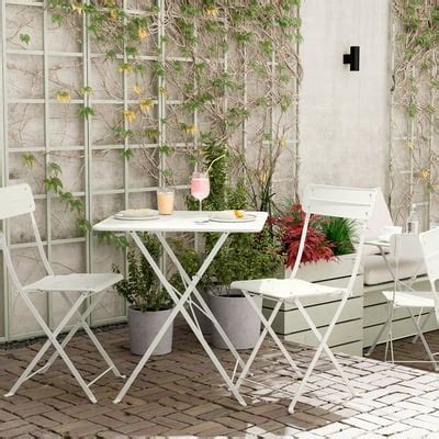 SUNDSÖ folding chair, off-white outdoor - IKEA
