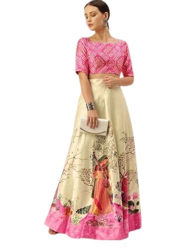 Buy Women's Digital Print Semi Stitched Lehenga Choli (Pink) BZ_KAIZEN ...