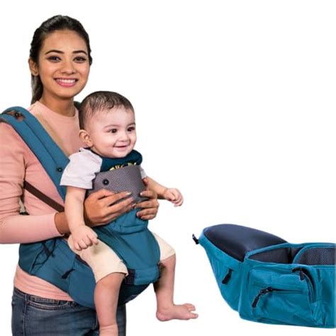 Buy POLKA TOTS 6 in 1 Hip Seat Baby Carrier with Airbag Seat in Blue ...