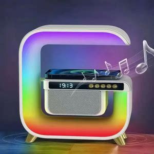 Buy MOBIZAC G Shape Bluetooth Speaker Wireless Charger with Timer Clock ...