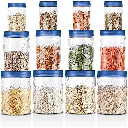 Buy MILTON Vitro Plastic Pet Storage Jar and Container, Set of 18 (6 ...