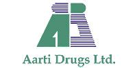 Logo of Aarti Drugs, a leading pharmaceutical company, showcased as a ...