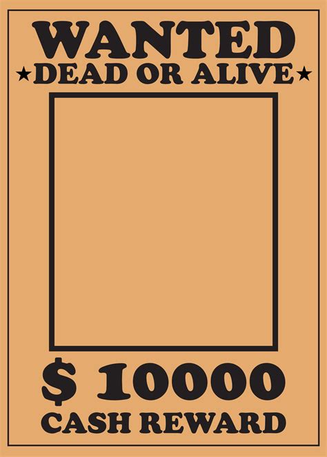 Wanted Poster Printable Template - prntbl.concejomunicipaldechinu.gov.co