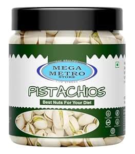 MEGA METRO STORE Pistachios 250gm Tasty Healthy Shelled Nuts Protein ...