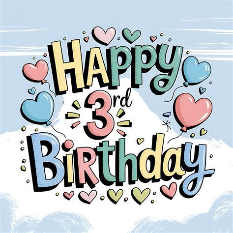 Free Download Happy 3rd Birthday