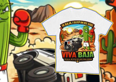 Baja Cartoon Tee Illustration | Freelancer