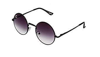 Buy clark n palmer Grey Gradient Black Frame Round Sunglasses For Men ...