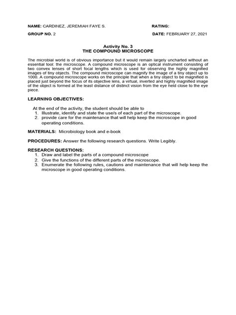 Microscope Lab Activity 的图像结果