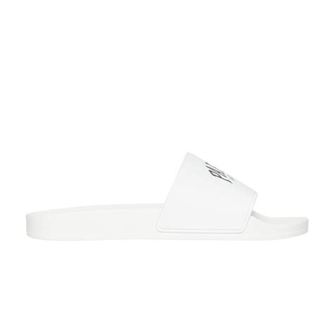 Balenciaga Pool Slides Cities Paris - White Price in India | Culture Circle