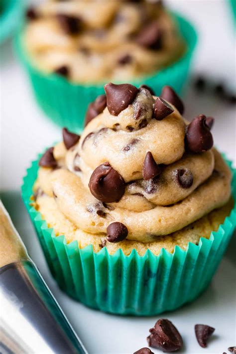 Chocolate Chip Cookie Dough Cupcakes Chocolate Chip Cupcakes Salt