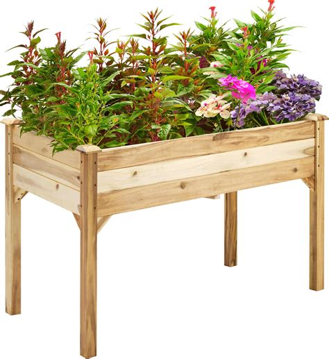 Amazon.com: PrimeZone Galvanized Raised Garden Bed with Legs - Metal ...