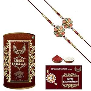 Tescos Designer Colored Leaf Flower Rakhi For Rakshabandhan | Rakhi For ...