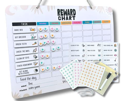 Magnetic Behavior Chore Chart for Kids! Premium quality| Modern Minimal | Use for up to 3 Kids ...