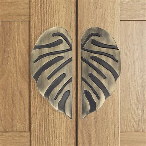 Leaf Shape Aluminum Push & Pull Vintage Main Door Handle – Gloxy