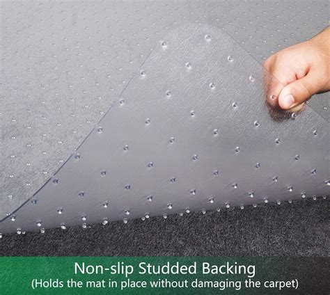 100pointONE Office Chair Mat for Carpets - Transparent Thick Floor Mats ...