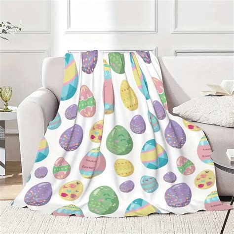 Dmlowu Easter Throw Blanket, Spring Egg Soft and Comfortable Easter ...