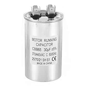 PATIKIL 30uF ±5% 30MDF 370/440V AC Fan Start Capacitor, CBB65 Circular ...