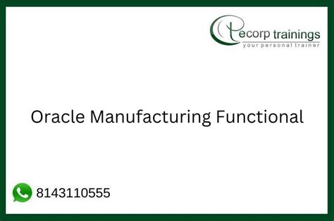 Image result for Oracle R12 Manufacturing