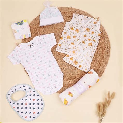 Newborn Baby Unisex Cotton essential Combo - Multicolor - 0-6 Months ...