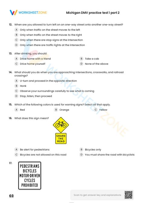 Free Printable Illinois DMV Practice Test Part Worksheet, 56% OFF