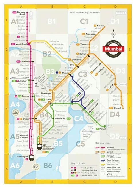 Mumbai Local Train Route Map 的图像结果