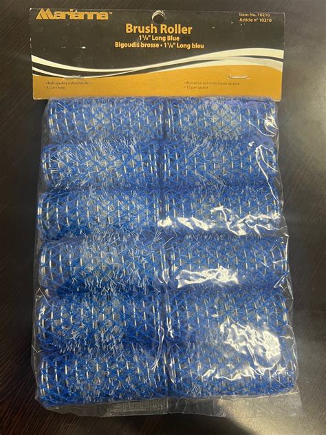 Pro Basic Marianna Brush Roller 1 1/8" Long Blue 12 Per Bag Item No ...
