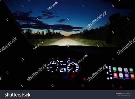 Windshield View Night