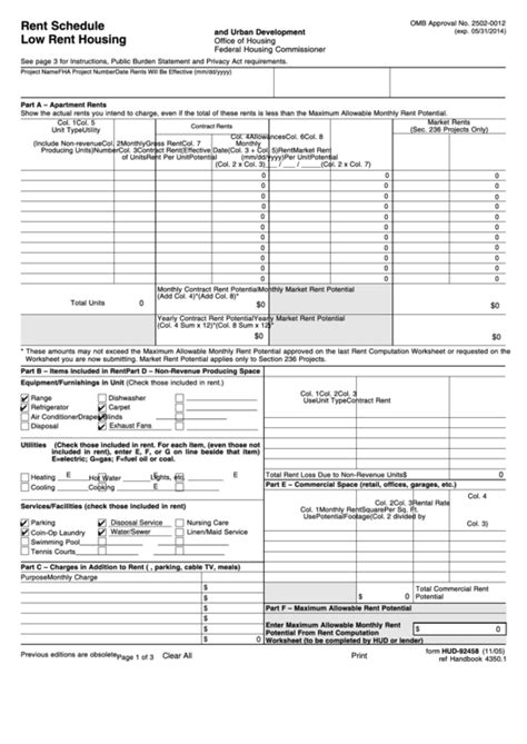 Hud Rent Calculation Worksheet - Printable And Enjoyable Learning