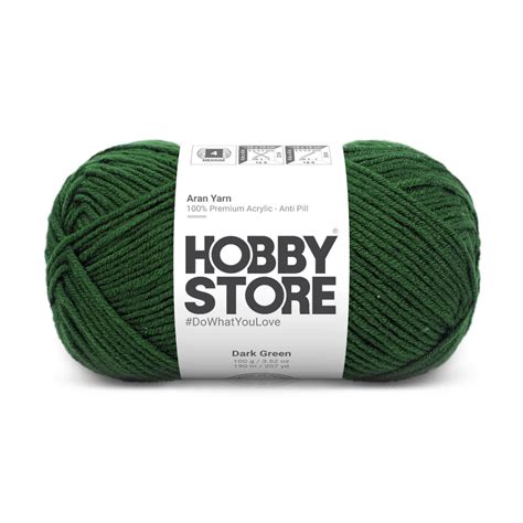 Aran Anti-Pill Yarn by Hobby Store - Dark Green 2061 – Magic Needles
