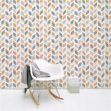 Grey And Orange Wallpaper Uk by Galerie Unplugged Abstract Leaf Pattern Retro Geometric Grey And Orange Wallpaper Uk