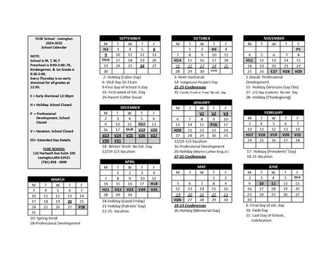 Lexington Public Schools Calendar 2025-2026 [District Year]