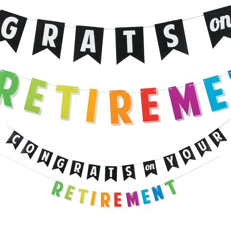 Congrats on your Retirement Garland Banner - Discount Party Supplies