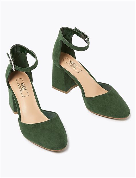 Buy Ankle Strap Block Heel Court Shoes at Marks & Spencer