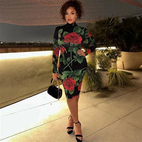 Floral Printed Bodycon Dress – Verostyle