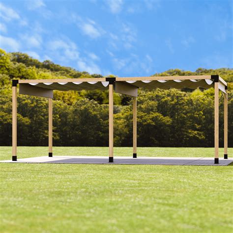 Double free-standing patio cover for wood 100x100mm - CLIP'N'SHADE