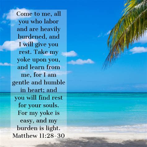Matthew 11:28-30 - I Will Give You Rest - Free Art Download - Bible ...