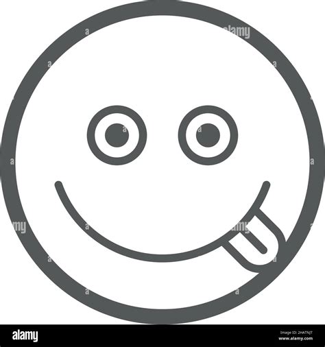 Licking lips emoji. Tasty food symbol. Yummy sign Stock Vector Image ...