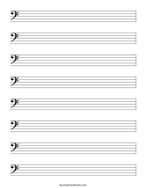 Blank Sheet Music (Free Printable Staff Paper) – Free Printables ...