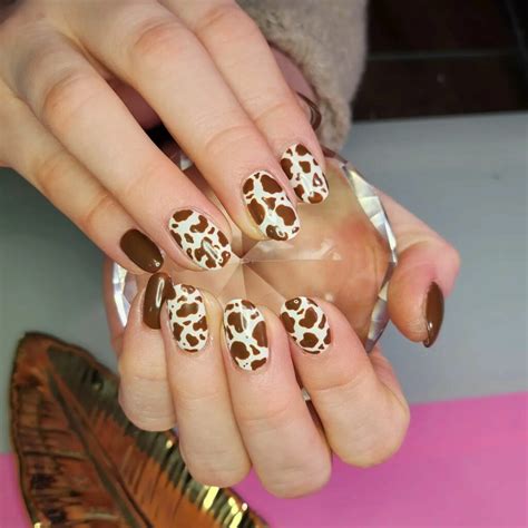 Brown Cow Print Nails: 30 Wild Manicure Ideas to Try - Nail Designs Daily