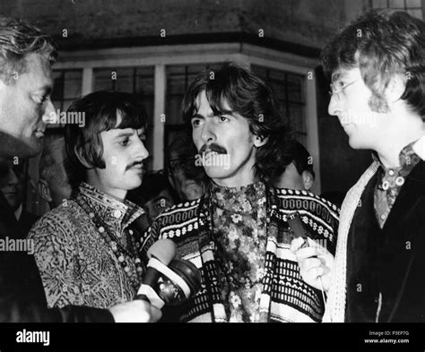 Ringo Starr, George Harrison, John Lennon, Bangor, 1967 Stockfotografie ...