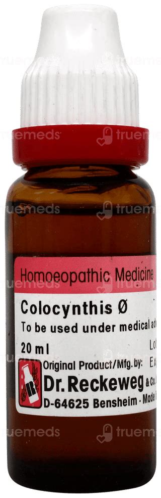 Dr Reckeweg Colocynthis Q Mother Tincture 20 Ml - Uses, Side Effects ...