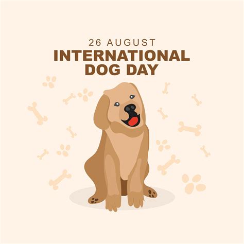 International Dog Day, celebrated on August 26. cute dog hand drawn ...